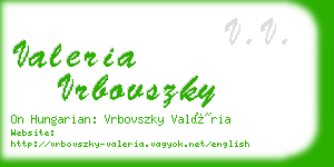 valeria vrbovszky business card